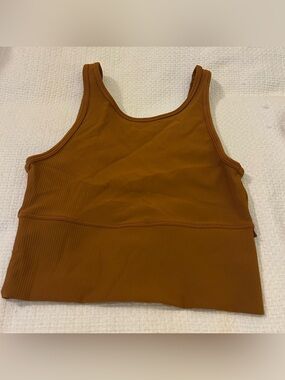 NWOT LULULEMON Ribbed Tank Crop Top in Bronze size 2 never worn